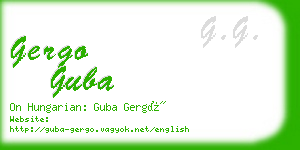 gergo guba business card